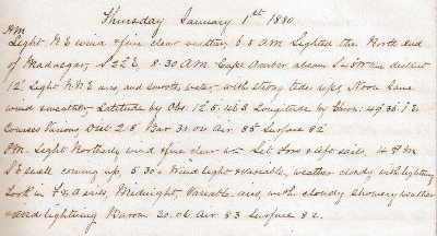 01 January 1880 journal entry